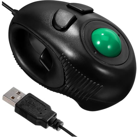 DOITOOL Mouse Trackball Portatile 4d Interfaccia USB 2.0, Design Mini a 3 Pulsanti, Controllo Pollice per Laptop e Desktop
