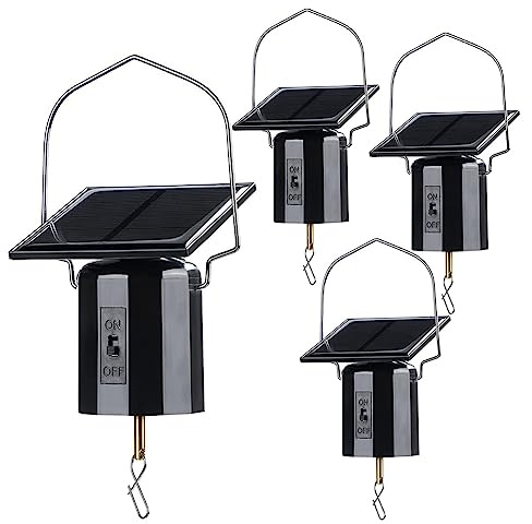 Cpolebev 4 Pezzi di Girandola Eolica Ad Energia Solare, Kit di Motori Rotanti Sospesi A Energia Solare per Display