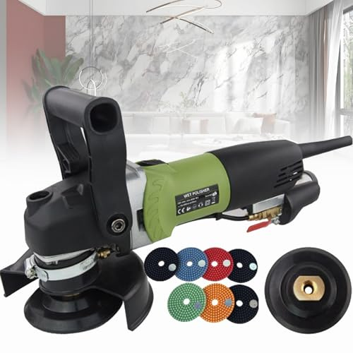 Hand-Held Stone Polishing Machine, 6 Adjustable Gears for Efficient Marble and Granite Floor Polishing