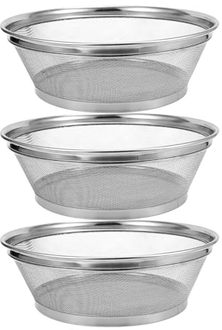 ARTSEWPLY 3 pièces Panier Vidange Acier Inoxydable Renforcé Passoire Cuisine Multifonction Panier Légumes et Fruits pour Lavage et Égouttage Rapide