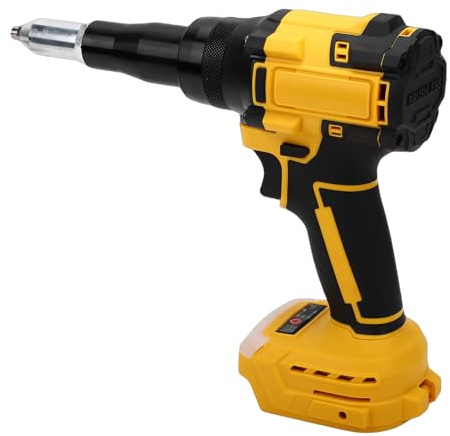 Luocute Pistolas Remachadoras Eléctricas, Motor Inalámbrico sin Escobillas de 2 Velocidades con Luz LED y Función de Marcha Atrás Automática, Remachadoras para Remaches de Aluminio y