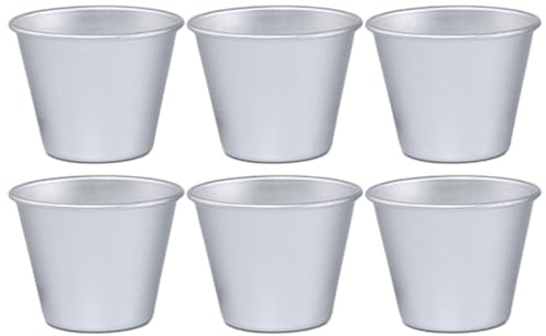 Ragyzity 6 moldes para pudín, moldes de aluminio para magdalenas, moldes de dariole, molde antiadherente para tartas, panna cotta, mini cuencos de pudín, molde para magdalenas de huevos para cocina