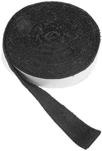 GRIRIW Ruban Antidérapant pour Raquette de Tennis et Badminton Bandeau Anti-Transpiration en Fibre 10 Mètres Noir Accessoire Grip Absorbant la Sueur pour Prise Sûre et Confortable