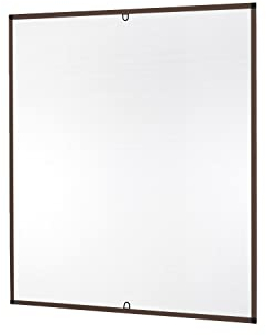 empasa Insektenschutz Fliegengitter Fenster START Fliegenschutz Alurahmen Mückengitter verschiedene Größen und Farben, Farbe:braun, Größe:120 x 140