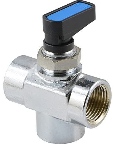 Fittingteile - 3-Wege Kugelhahn -vertikal mit Befestigungsgewinde L-Bohrung Druckluft Wasser Ventile (L-Bohrung, G 1/4)