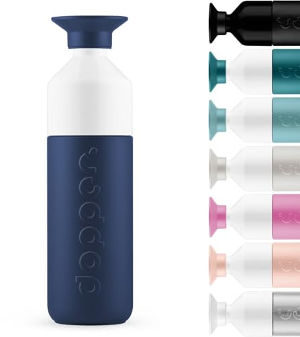 Dopper Insulated Thermo Bottle 580ml Breaker Blue - Double-Walled, Leak-Proof, Keeps Cold for 24h/hot for 9h - Stainless Steel Drinking Bottle - Thermo Mug - Coffee Cup - Water, Tea