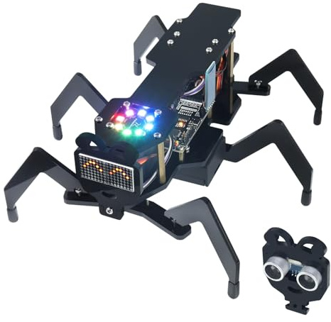 FREENOVE Robot Ant Kit (Compatible with Arduino IDE), Dot Matrix Expressions, Obstacle Avoidance, Wireless Control App, Ultrasonic Sensor Servo