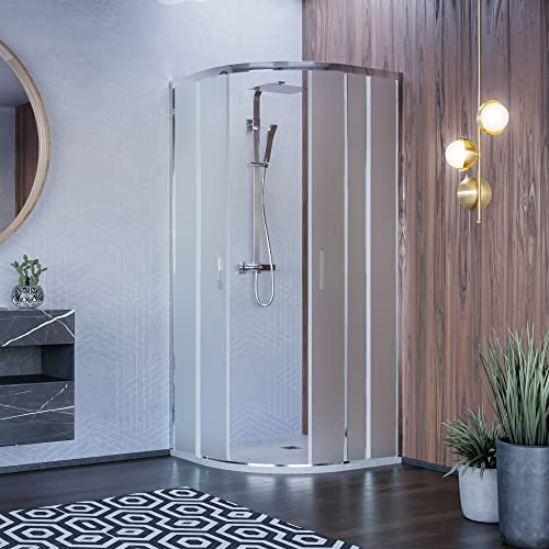 OLIMPO DOCCE - Cabine de douche semi-circulaire opaque 80x80 90x90 H195 6mm ICON - 80x80