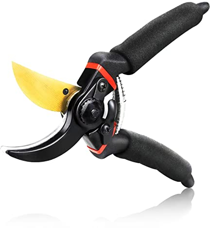 fuLNes Bypass-Gartenschere Premium-Titan-Gartenschere mit Griff für Gartenscheren