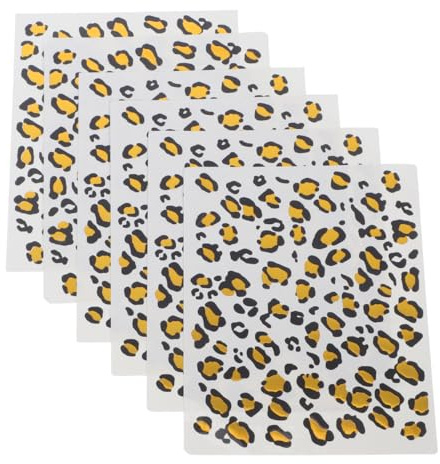 COHEALI Tattoo Aufkleber Leopardenmuster Transferpapier 6 BläTter | Leopardenmuster Design, Transferpapier Material, 16.0 X 13.0 X 0.1 Cm, Leicht Aufzutragen
