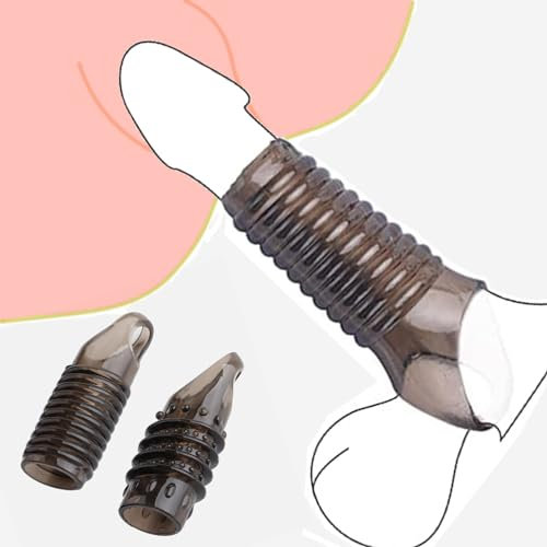 Anillos para el pene para hombres, 2 piezas de anillos de silicona reutilizables para el pene, mangas de agrandamiento que retrasan la eyaculación Mejora de la erección más fuerte Juguetes sexuales
