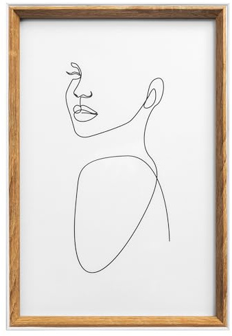 walther design Bilderrahmen Silhouette Holzrahmen, 20x30 cm, natur, NW030H