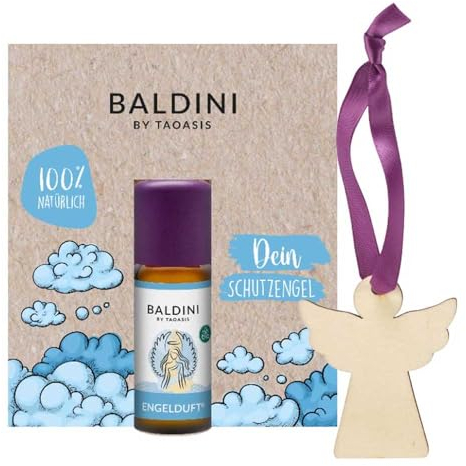Baldini Mini-Duftset „Dein Schutzengel“ – Engelduft® 10 ml mit Holzengel – 100 % naturreine ätherische Öle