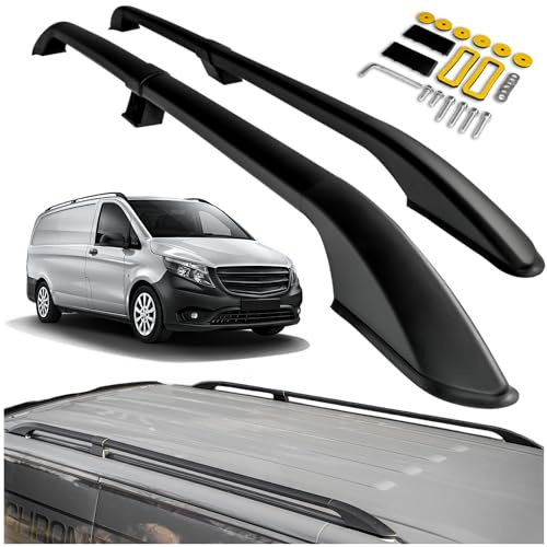 CHROMEMASTER | Compatibili con Mercedes Vito V-Klasse W447 Extra Long 2014+ | Barre Trasversali da Tetto, Mancorrenti sul Tetto | Sono Utilizzate per il Montaggio di Portapacchi, Box o Portabiciclette