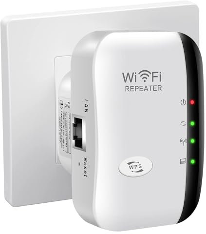 ROYUEXT WiFi Extender Wireless Signal Booster Signal Booster 2.4G High Speed,WiFi Network Repeater Internet Booster Wireless Plug in WiFi Extender Socket Plug and Play Broadband Booster (White)