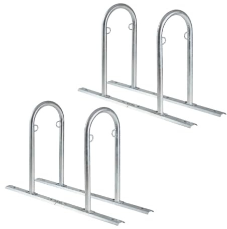 TRUTZHOLM 2x Fahrradanlehnbügel Stahl Feuerverzinkt 140x88x43 cm | 8 Stellplätze, Fahrrad, Anlehnbügel, Anlehnständer, Mountainbikes, E-Bikes, Fahrradparker, Fahrradständer