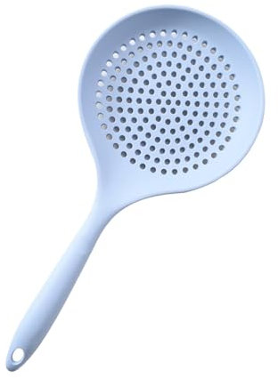 Fizepgo Cuchara de espuma para cocinar, espumadera de silicona para cocinar, cuchara de filtro antiadherente con ranura, cuchara de filtro de cocina con mango ergonómico largo