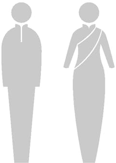 Toilettenschild, Retro Badezimmerschild - Toilettenschild for Männer und Frauen - Toilettenschilder for Unternehmen - Badezimmerschilder for Unternehmen(Silver)