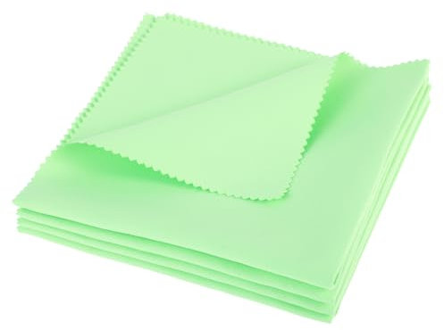 Teaaha 4 Stück Blau Mikrofaser Reinigungstuch für Querflöte, Gitarre, Violine, Blechbläser & mehr