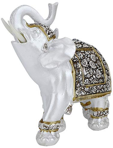 Haushaltsharz-Tierfigur | Niedliche Heimdekoration, Statue, Ornament für Wohnzimmer und Regaldekoration (Goldenes Porzellan, große Größe (L))