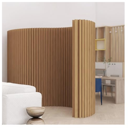 AMUFJJ Large Wall Divider for Room Separation 10 16 FT Length, Foldable Privacy Screen & Room Divider Panel for Dorm/Hotel/Store, Paper Partition Screens Brown(6.6 x 16.4 ft/2 x5 m)