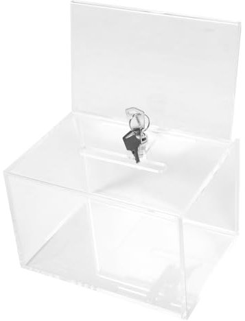 Angoily Transparente Acryl Wandbriefkasten Spendenbox Mit Schloss Robust Und Spritzwassergeschützt Leicht Zu Montieren Für Schulen Behörden Unternehmen Klare Wahlurne Für Vorschläge Und Fe