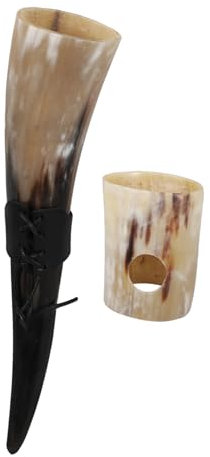 Gatuida Corne à Boire Corne De Vache Tasse à Boire Style Médiéval Coupe à Vin Verre à Martini Bol