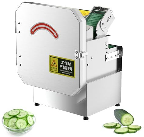 LIEROLYE Cortadora De Verduras Profesional, Ralladora De Puerros - Abertura De Alimentación De 70 Mm, 700 Cortes/min, Acero Inoxidable, para Cebollas Y Apio