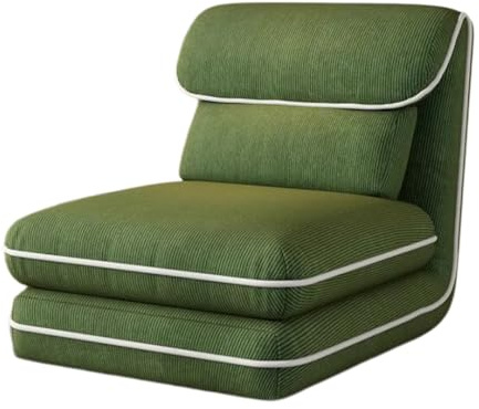WIGSELBL Schlafsofa, 3-in-1, klappbarer Schlafsessel mit 4 Positionen verstellbarer Rückenlehne, Sofasessel mit Kissen, gepolstert, für Zuhause, Büro (grün)