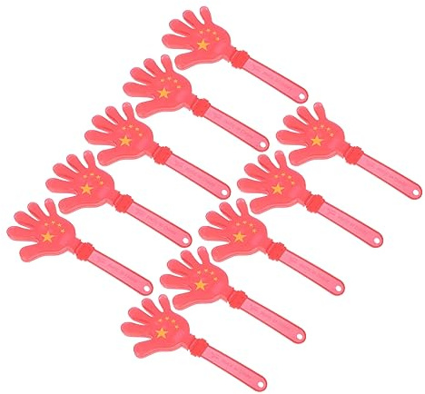 Vaguelly 10 Stück Teiliges Handklatscher mit Fünf Sterne Flaggen Design Leichte Clapper Spielzeuge für Party Sportveranstaltungen und Familienfeiern Einfach zu Halten und Laute Geräusche