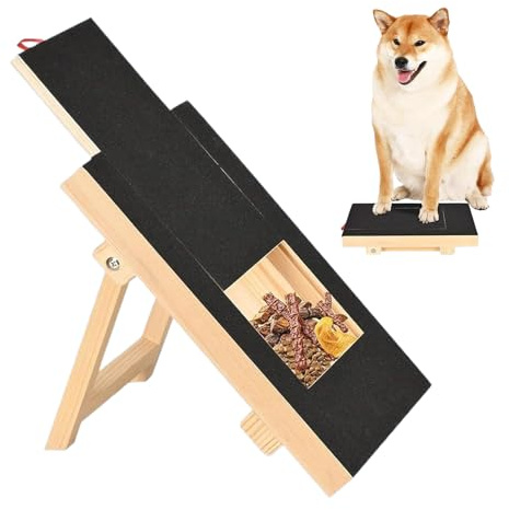 Genérico Tablero rascador Multifuncional para Perros, Tablero rascador de uñas para Mascotas con sorteo de golosinas, tableros extraíble de Madera para de uñas para Perros, para hogares, Patios