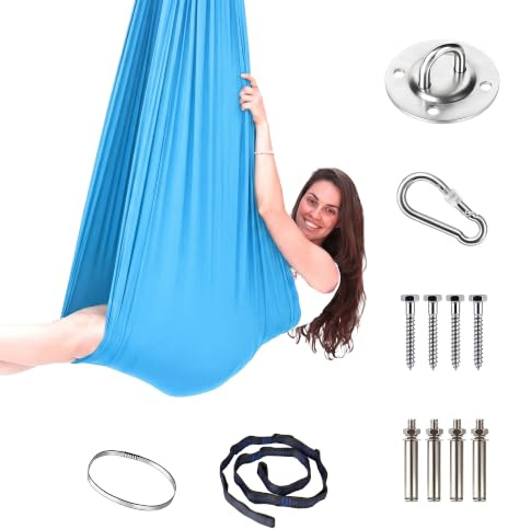 Aerial Yoga Hängematte Ultraleicht - 200kg Tragkraft Yoga Schaukel Hammock | 280x150cm Indoor Outdoor Ultraleicht Yogatuch mit hoher für Flexibilität & Training Zuhause