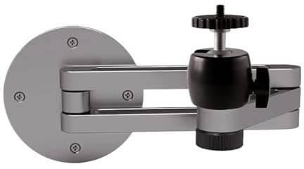 SNDISNV Vikbar projektor väggfäste med 1/4 tum skruvhål aluminiumlegering stativ justerbar hopfällbar hållare för hem, kontor