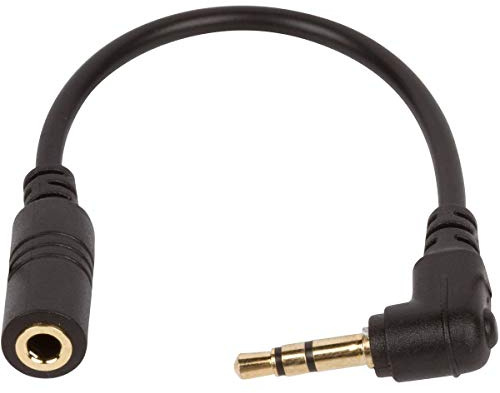 TRRS to TRS Adapter Cable by Little Blinks, 3.5mm Audio Microphone Cord for DSLR Camera, PC, Laptop, and iPhone, Android, Samsung, & Windows Smartphone