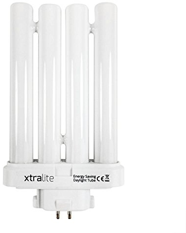 Xtralite Ampoule de rechange 27 W Lumière du jour pour lampes de lecture haute vision, 4 broches GX10Q-4 Tube quadruple (6500k)