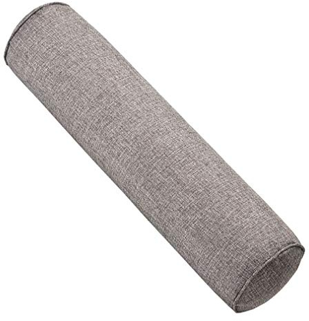 Xiang Ru Flachs, einfarbig, Bonbon-Kissenrolle, Nackenrolle für Zuhause, Bett, Sofa, Kissen, grau, 40 x Durchmesser: 10 cm