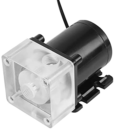 Goshyda Pompa di Raffreddamento Ad Acqua, Pompa dell'Acqua CPU con Filettatura G1/4 Pompa del di Raffreddamento Ad Acqua del Computer Silenziosa con 4 Metri, Portata 500L/H, per di