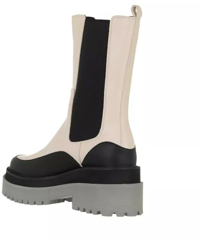 Liu Jo Purple10 Stivaletto Pelle Avorio-Nero Elastico Suola carmato 1-2 - Taglia Scarpa 38 EU Colore Avorio-Nero
