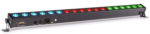 BeamZ LCB183 LED Bar DMX LED-Leiste 18x 4 Watt RGB in 3 Sektionen, Soundgesteuerte LED Lightbar mit Kontroll Display 3-Pin-DMX, 17 Auto Modi, Discolicht Partylicht, Bühnenlicht