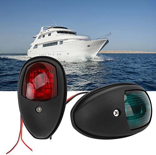 VGEBY 2 Stück Marine Boot Navigationslichter, IP66 Wasserdicht Marine Yacht Navigationslicht LED für Marine Boots Yacht(Schwarzes Paar)