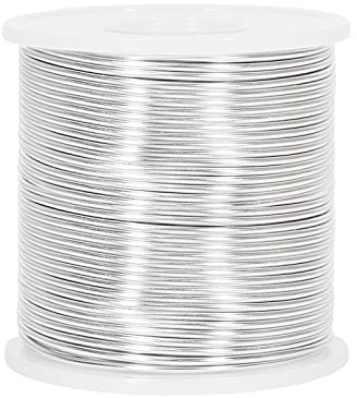 15 Gauge 1.5mm Aluminum Craft Wire, 164 Feet Bendable Metal Wire for Bonsai Training, Sculpting, Bike Modelling Skeleton Crafting Floral Making, Jewelry Making, Gardening and Wrapping (Silver)