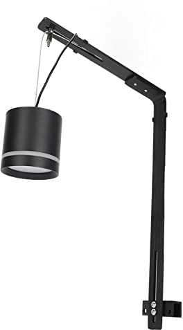 Aquarium-Lichtständer, multifunktionaler, Verstellbarer, Stabiler Aquarium-Lichthalter, einfache Installation, gebürstet für Aquarien(Schwarz)