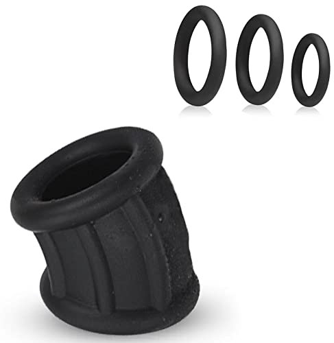 Penisring Dehnbar Silikon Cockring & Hodensack Bondage Penishülle Penis Sleeve,Cockringe Extrem Silikon Hodenring Hodenstrecker Ballstretcher,Männer Sex Spielzeug ab 18 für Paare Extrem (A)