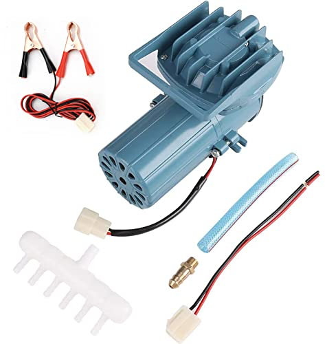 Aquarium-Luftpumpe, DC 12 V, 35 W, Luftpumpenbelüfter für Fischteich, Aquakultur, Aquarium-Zubehör, Luftkompressor-Werkzeug für Aquarium, Brunnen, Teich, Hydrokultur, kommerzielle Nutzung, 1077 GPH