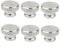 SYDARSYN M4 Dadi Zigrinata a Testa Alta in Acciaio Inox (Foro Cieco) Dadi da Pollice Manopole Rotonde (6 Pezzi)