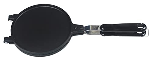 SCUDGOOD Máquina multifuncional de doble cara para hacer panqueques y rollos de huevos, diseño de placa de doble cara con mango de aislamiento térmico, máquina para hacer panqueques ampliamente