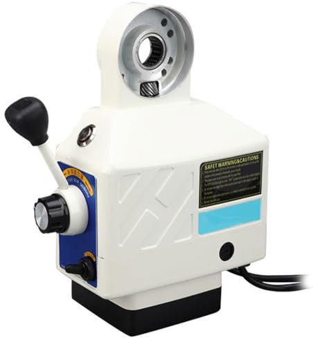 X-Axis Power Feed Milling Machine, X-Axis Power Drive Feed, with Adjustable Speed Button, Handle, Speed Range 0-200RPM, Torque Limit 450lb/In, for Milling Table Feed