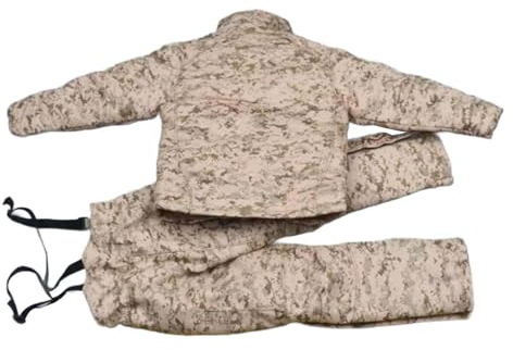 JISADER 1/6 Feuerwehrmann-Kleidung mit Hose, Miniatur-Kleidung, Jacke und Hose, Zubehör, Kostüm-Uniform für 12-Zoll-Figuren