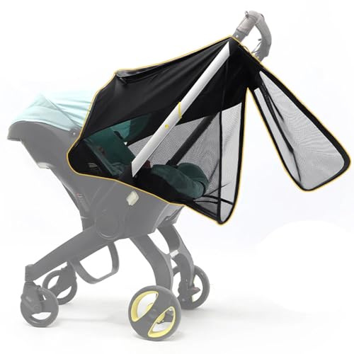 ROMIRUS Sombrillas 2 en 1 para cochecito con cubierta mosquitera compatible con cochecito Doona