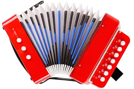 CB SKY Kids’ 7 keys Accordion/Kids Musical Instrument/Musical Toys (Red)